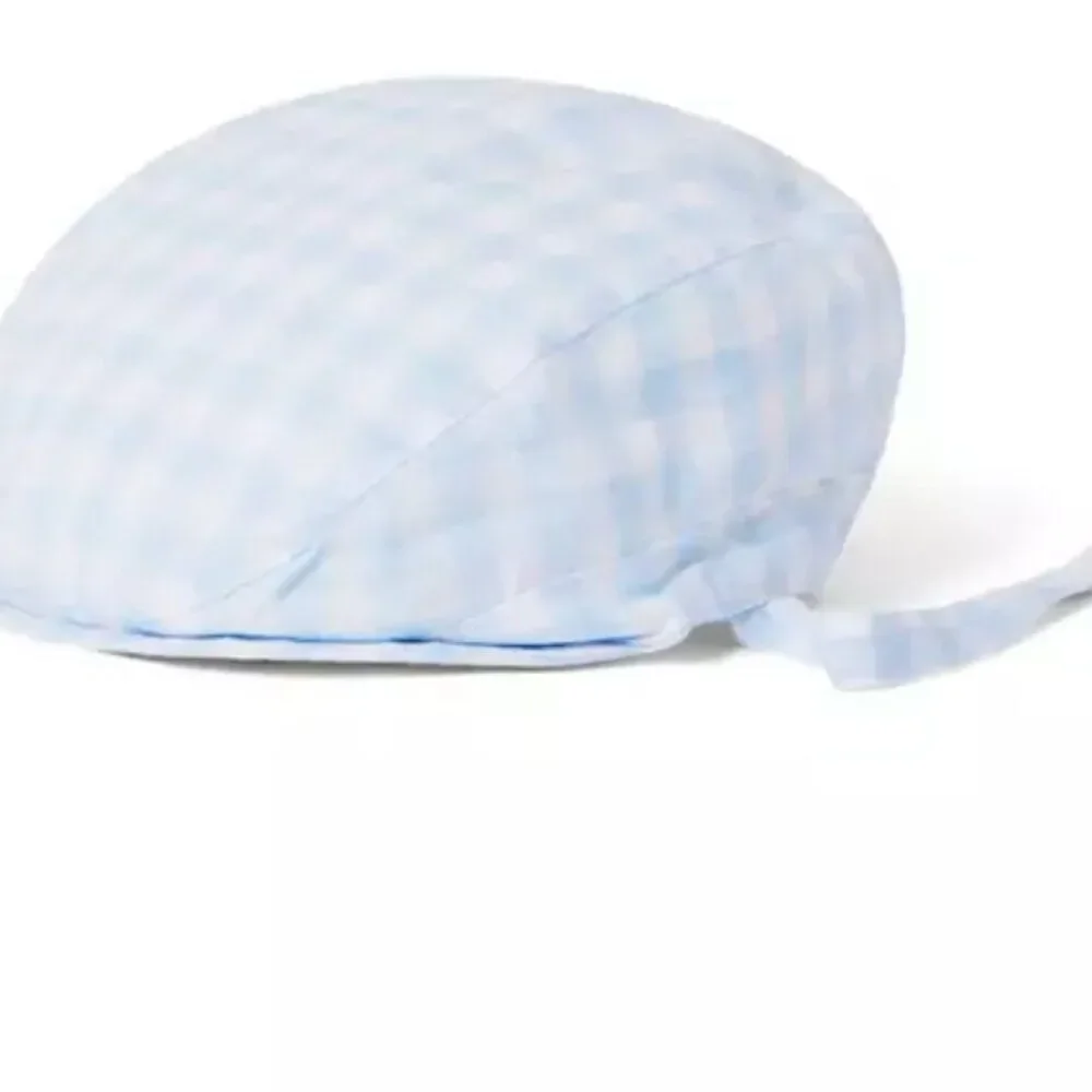 Janie and Jack 100049338 blue and white Baby Gingham Newsboy Cap size 0-3 m NWT